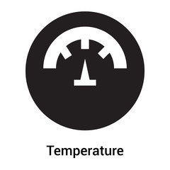 Temperature icon vector sign and symbol isolated on white background, Temperature logo concept