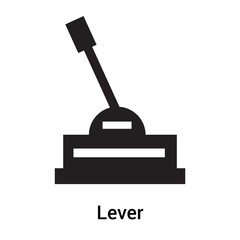 Lever icon vector sign and symbol isolated on white background, Lever logo concept