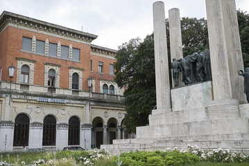 Fototapeta na wymiar Treviso, Italy - May 29, 2018: View of Monumento ai Caduti (Gloria)