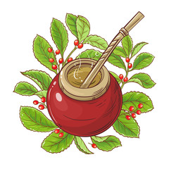 mate tea vector illustration