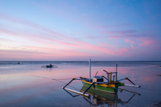 Sunset over the gili islands