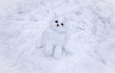 Obraz na płótnie Canvas photo of snowman. Sotkamo, Finland.