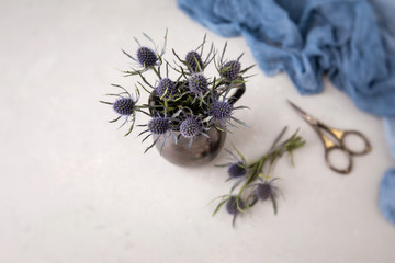 Blue Thistle Still Life