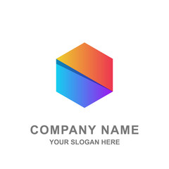 Geometric Hexagon Building Architecture Logo Vector 