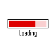 Loading icon bar element. Web Design download timer. flat vector illustration isolate on a white background. easy to use