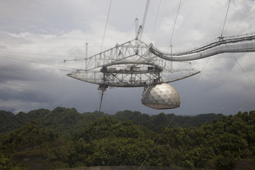Arecibo Observatory  ,radio telescope in the municipality of Arecibo, Puerto Rico