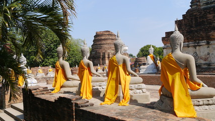 ayutthaya tempel - obrazy, fototapety, plakaty