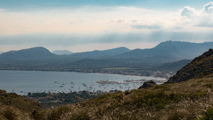 View on Port de Polenca from Mirador Es Colomer