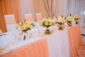 wedding table with the inscription love table