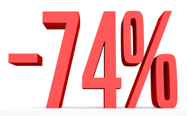 Minus seventy four percent. Discount 74 %.