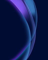 Obraz premium Abstract blue curve wave background