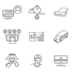 set of icons for mobile virtual reality