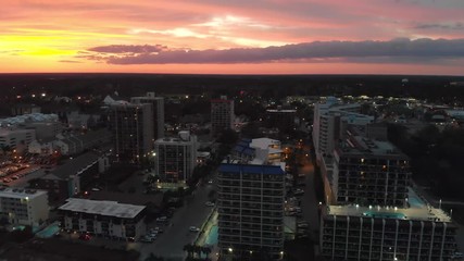 Myrtle Beach skyline at sunset, South Carolina