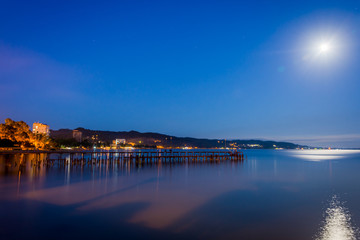 Obraz premium Restaurant at the pier, Abkhazia