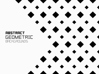 Abstract geometric background with rhombuses. Monochrome ornament. isolated on white background