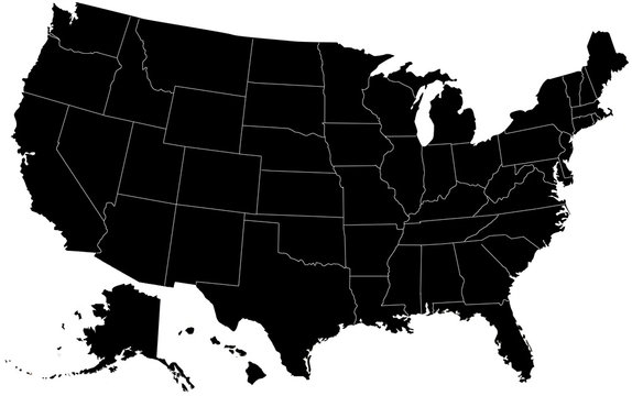 detailed map of usa states