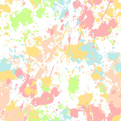 Fototapeta na wymiar Seamless pattern with multi-colored blots of paint