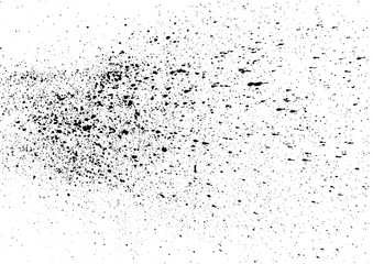 Black paint splatter.Ink blot on white background