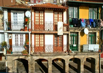 Typical houses in Oporto, Portugal