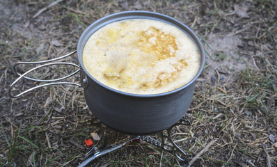 Soup in the kettle