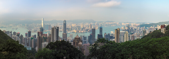 Fototapeta premium Hong Kong skyline from Victoria Peak