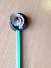 pencil sharpener on the table