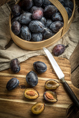 Plums from home garden.