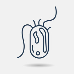 Medical icon of virus cell or harmful bacterium