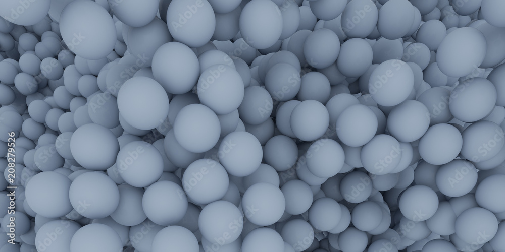 Poster Abstract of color sphere balls are scattered as background.3d rendering