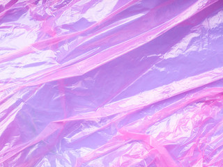 Pink purple pastel plastic bag film background