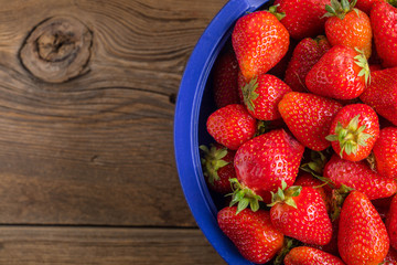 Fresh strawberries from home garden.