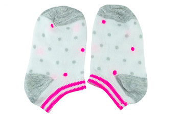 Bright baby socks isolated on white background. Fashion baby.