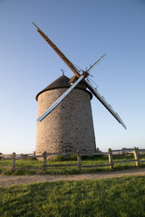 windmill in the village of the country