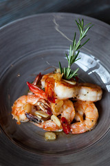 grilled royal prawns with rosemary