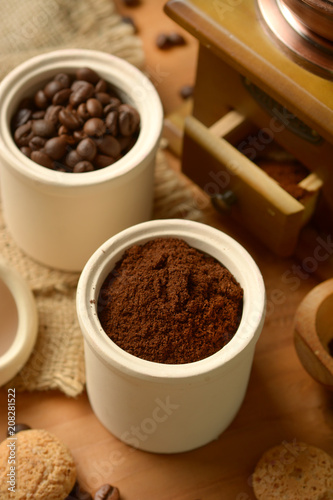 Coffee Powder In The Container Coffee Powder In The Container