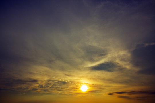 Sunset sky background. © jirawan