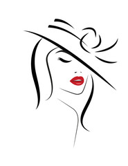 Beautiful stylish Woman in hat