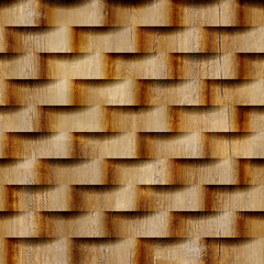 Abstract pattern with linear waves - seamless background - wood texture