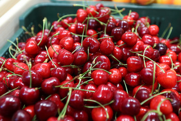 Cherries in the supermarket