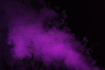 Fototapeta premium abstract black background with violet smoke