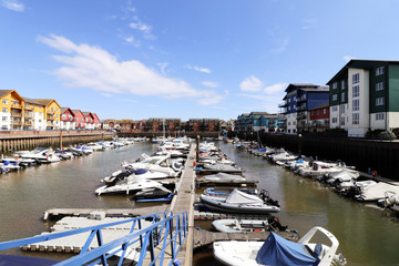 Exmouth marina in Devon