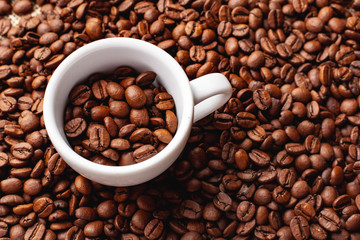 espresso cup with lots of coffee