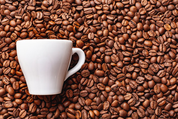 espresso cup with lots of coffee