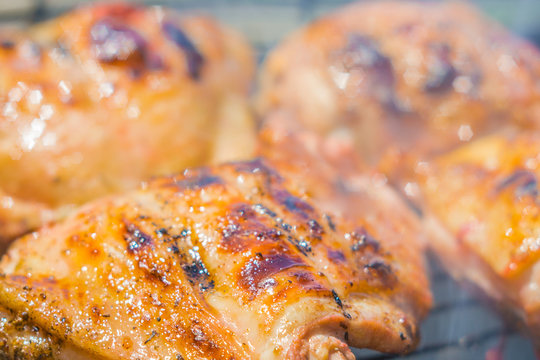 chicken on the grill close-up © Алексей Филатов