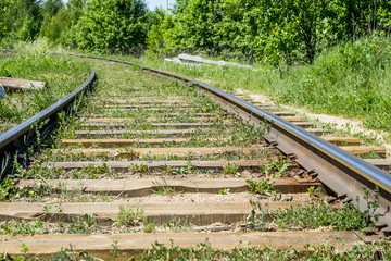 wooden sleepers on the railway in the 20th century