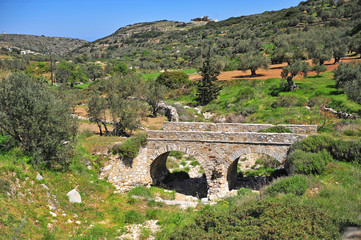 Ancient bizantine bridge on Paros island