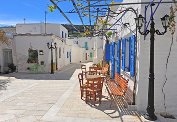 Lefkes, traditional greek village on Paros island