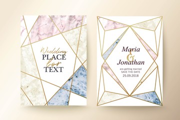Marble and gold texture background, card.