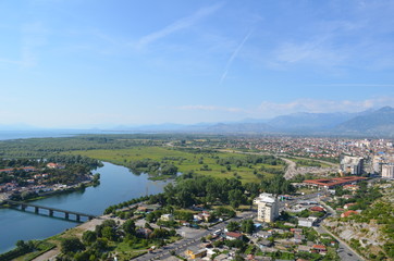 View of Shkodra and its Surrounding Nature seen from Rozafa Castle, Albania
