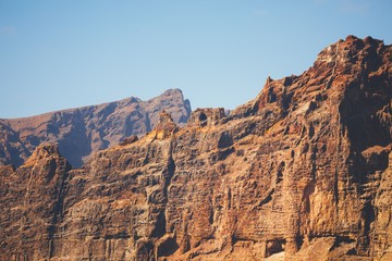 top of Los Gigantes rock, closeup view